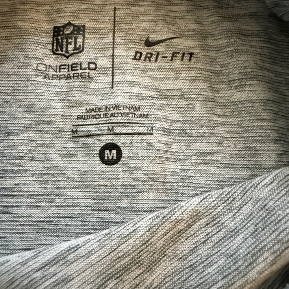 NFL Nike Dri-fit Heather Gray T-Shirt with Teal Dolphin Logo- Medium - Picture 5 of 7